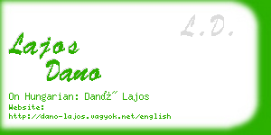 lajos dano business card